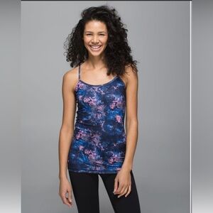 Lululemon Power Y Tank *Luon Moody Mirage Bark Berry Deep Navy 12